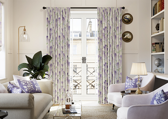Wisteria Silk, Violet - Made to Measure Curtains - Image 3